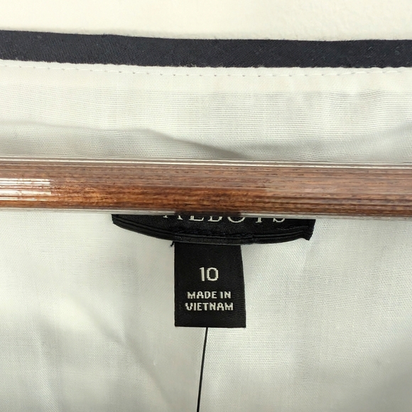 NWT Talbots Gingham Black And‎ White Fit And Flare Pockets Preppy - Picture 7 of 11